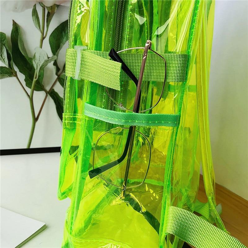 Large 6 Color Clear Waterproof School Backpack-clear backpack-Innovato Design-Black-Innovato Design