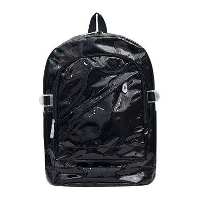Large 6 Color Clear Waterproof School Backpack-clear backpack-Innovato Design-Black-Innovato Design