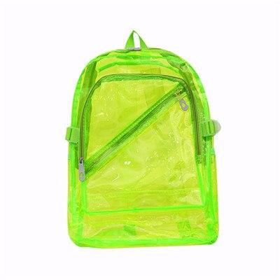 Large 6 Color Clear Waterproof School Backpack-clear backpack-Innovato Design-Green-Innovato Design