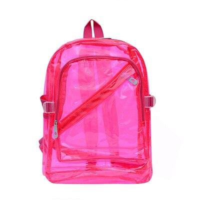 Large 6 Color Clear Waterproof School Backpack-clear backpack-Innovato Design-Rose-Innovato Design