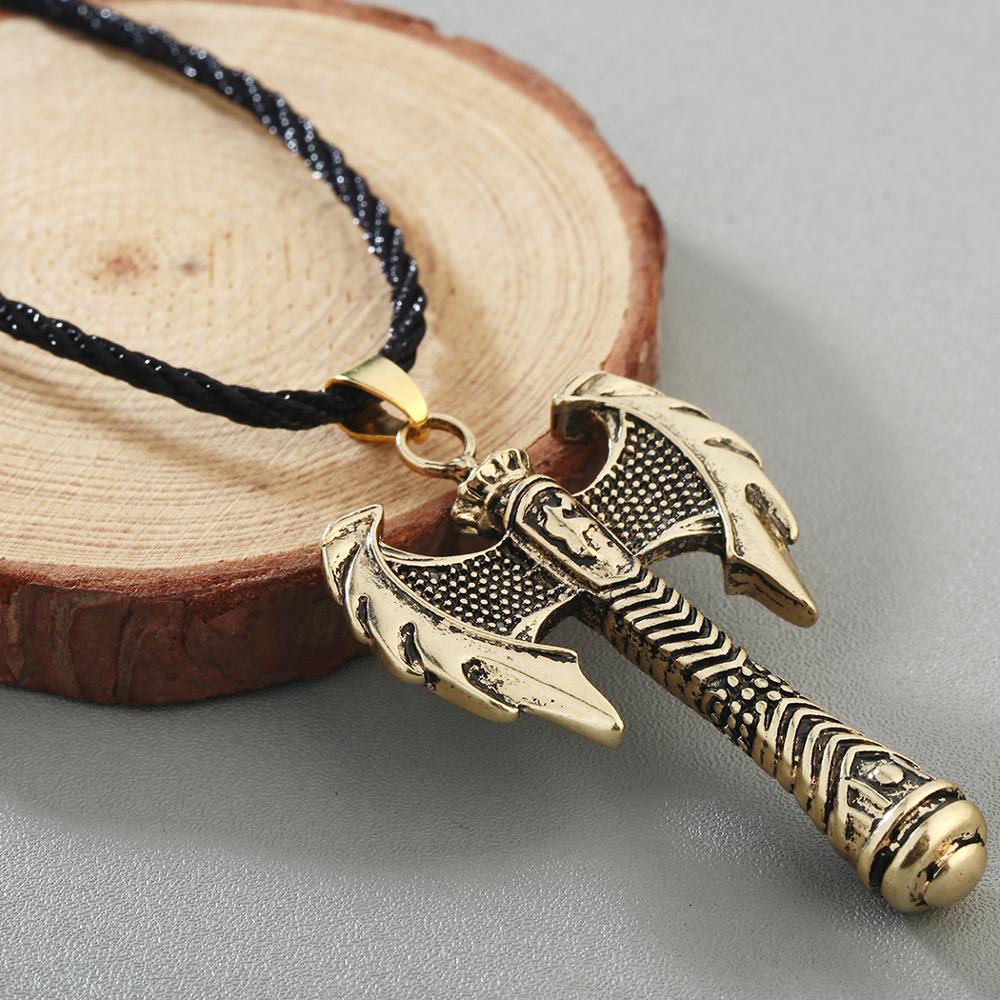 Slavic Viking Ax Vintage Biker Punk Necklace-Necklaces-Innovato Design-Silver-Innovato Design