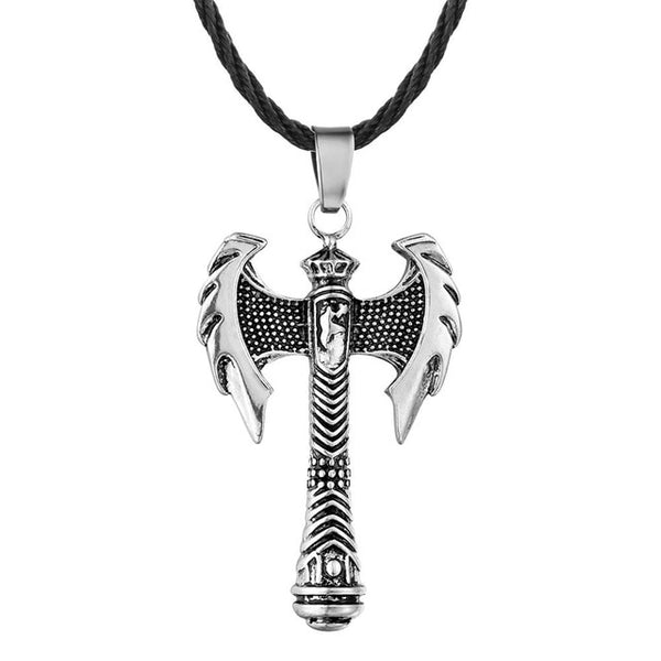 Slavic Viking Ax Vintage Biker Punk Necklace-Necklaces-Innovato Design-Silver-Innovato Design