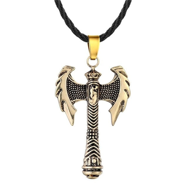 Slavic Viking Ax Vintage Biker Punk Necklace-Necklaces-Innovato Design-Bronze-Innovato Design