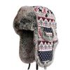 Soft Thick Knitted Fur Christmas Bomber Hat with Earflaps