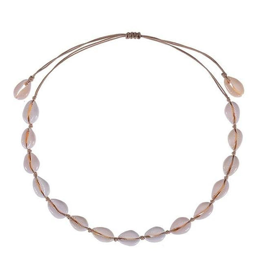Puka Shell Choker Handmade Necklace-Necklaces-Innovato Design-4-Innovato Design