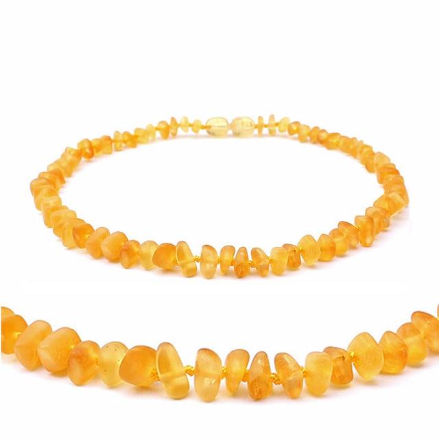 Natural Baltic Amber Stone Beaded Necklace Accessory-Necklaces-Innovato Design-Cognac-45CM Adult Necklace-Innovato Design