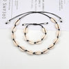 Rope Puka Shell Bracelet and Choker Set with Pearl End - InnovatoDesign
