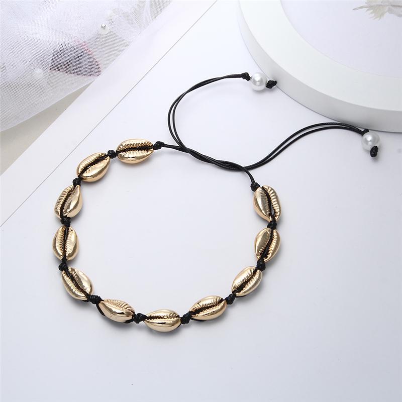 Rope Puka Shell Bracelet and Choker Set with Pearl End-Necklaces-Innovato Design-Silver White-Innovato Design