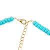 White and Blue Bead Choker with Painted Puka Shell Pendant - InnovatoDesign