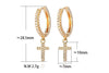 Two Styles Cross Hoop Earrings with Cubic Zirconia-Earrings-Innovato Design-One-Innovato Design