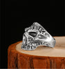 Gothic Sugar Skull 925 Sterling Silver Adjustable Handmade Ring-Gothic Rings-Innovato Design-Innovato Design