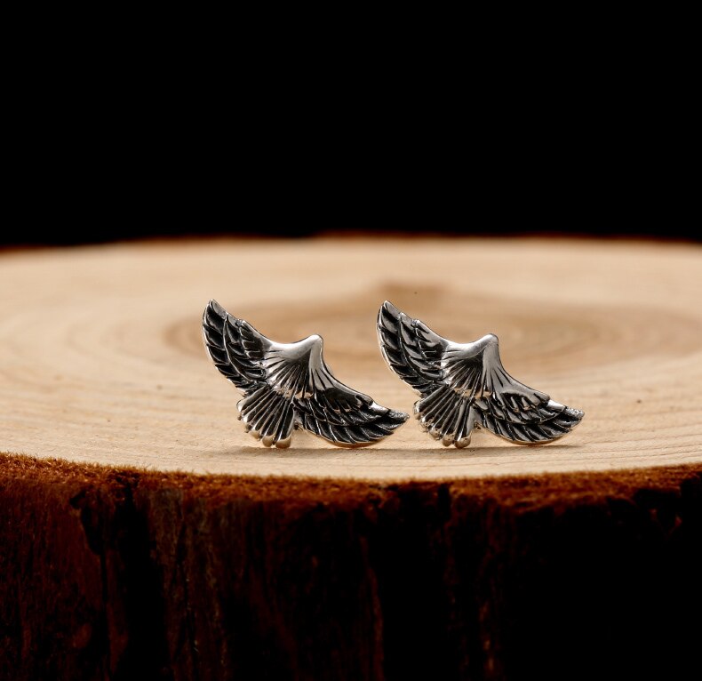 Flying Eagle 925 Sterling Silver Retro Trendy Stud Earring-Earrings-Innovato Design-1 pc-Innovato Design