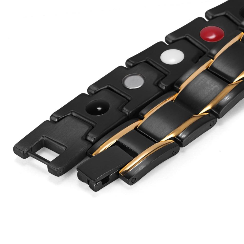 Unisex Black & Gold Magnetic Bracelet with Adjusting Tool-Bracelets-Innovato Design-Innovato Design