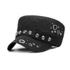Punk Skull Rivet Cotton Snapback Military Army Cap-Hats-Innovato Design-Black 3-Innovato Design