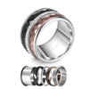 Cubic Zirconia Stainless Steel, Aluminum, and Stackable, Rotatable, and Interchangeable Wedding Ring-Rings-Innovato Design-6-Innovato Design