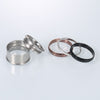 Cubic Zirconia Stainless Steel, Aluminum, and Stackable, Rotatable, and Interchangeable Wedding Ring