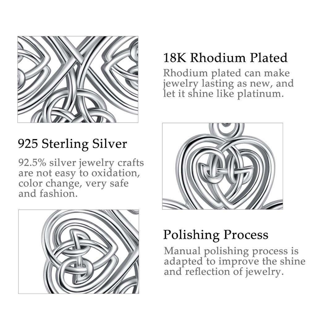 925 Sterling Silver Celtic Shamrock / Irish Clover Pendant Necklace-Necklaces-Innovato Design-Innovato Design