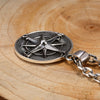 High Polished Round Compass 925 Sterling Silver Vintage Punk Rock Pendant-Gothic Necklaces-Innovato Design-19.69in-Innovato Design
