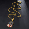 American Flag on US Dollar Stainless Steel Hip-hop Pendant Necklace-Necklaces-Innovato Design-Innovato Design