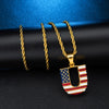 U-Shape American Flag Bling Stainless Steel Hip-hop Pendant Necklace-Necklaces-Innovato Design-Innovato Design
