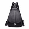 Vintage Casual Leather School Bag and Travel Backpack-Backpacks-Innovato Design-Black-Innovato Design