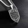 Rustic Silver Archangel Shield Pendant Chain Necklace-Necklaces-Innovato Design-Innovato Design
