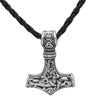 Thor's Hammer Amulet Pendant Necklace with Leather or Stainless Steel Chain - InnovatoDesign
