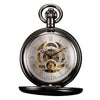 Classic Alloy Mechanical Pocket Watch in Black, Gold, and Silver - InnovatoDesign