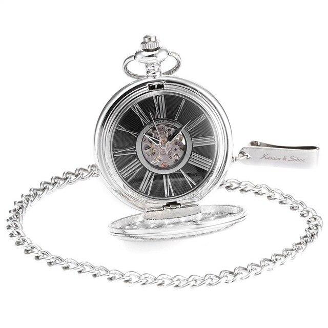 Smooth Classic Pocket Watch Design in Different Metal Colors-Pocket Watch-Innovato Design-Silver-Innovato Design