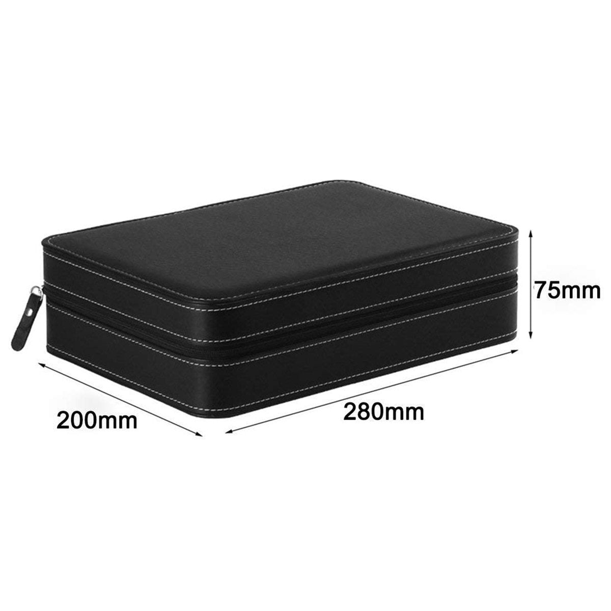 10 Slots Black Portable Travel Watch and Jewelry Storage Box-Watch Box-Innovato Design-Innovato Design