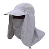 Wide Brim Breathable UV Protection Neck Face Flap Hat-Hats-Innovato Design-Gray-Innovato Design