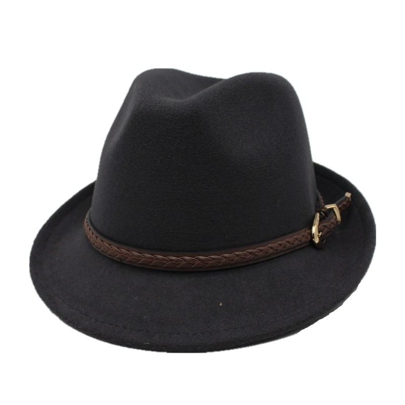 Wool Trilby Hat with Brown Leather Plaited Belt-Hats-Innovato Design-Camel-Innovato Design
