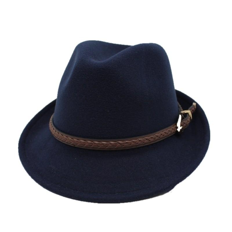 Wool Trilby Hat with Brown Leather Plaited Belt-Hats-Innovato Design-Camel-Innovato Design