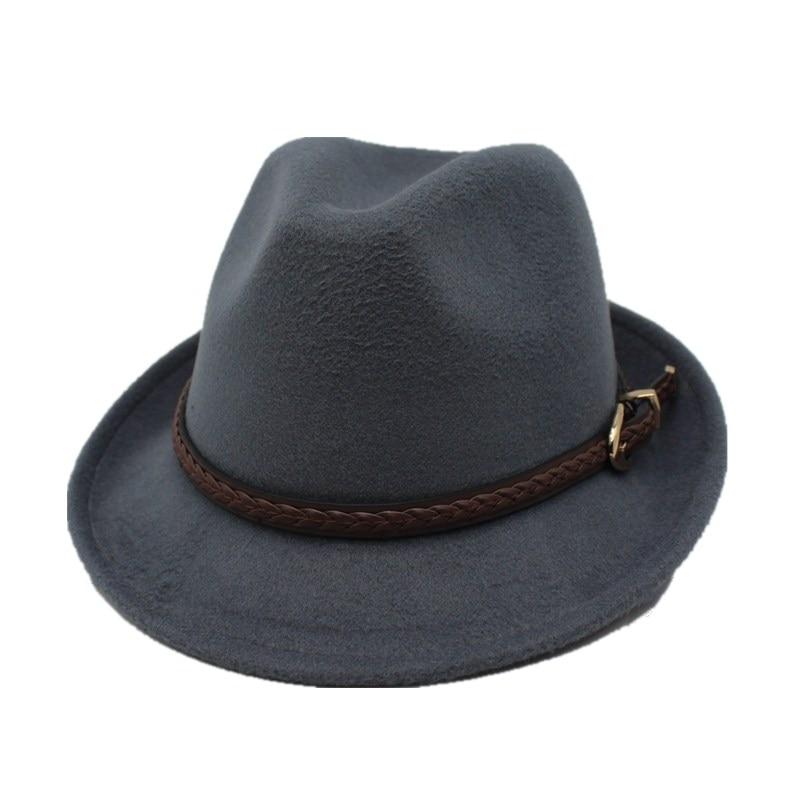 Wool Trilby Hat with Brown Leather Plaited Belt-Hats-Innovato Design-Camel-Innovato Design