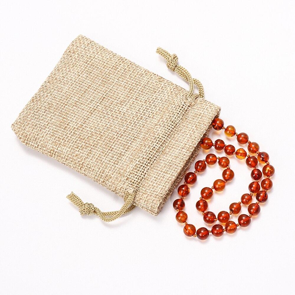 Polished Baltic Amber Marble Stone Beaded Bracelet-Necklaces-Innovato Design-Cognac-13 small necklace-Innovato Design