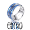 Women Stainless Steel, Aluminum, Stackable, Rotatable, and Interchangeable Boho Band-Rings-Innovato Design-6-Innovato Design