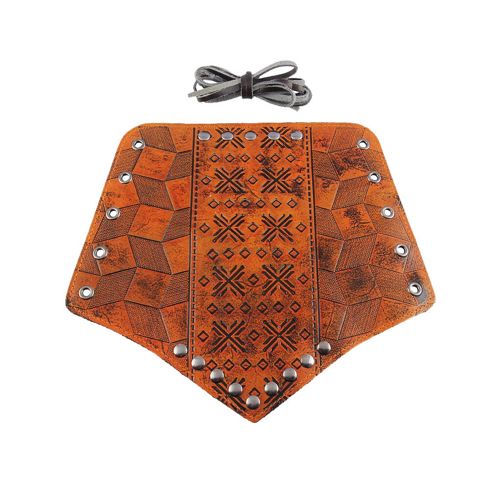 Medieval Lace Up Arm Guard Handmade Leather Punk Biker Arm Bracer-Bracelets-Innovato Design-Red-Innovato Design