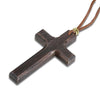 Large Catholic Wooden Cross Bead Rosary Pendant Necklace-Necklaces-Innovato Design-Black-Innovato Design