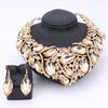 African Beads Crystal Necklace & Earrings Wedding Statement Jewelry Set