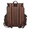 Retro Canvas Leather Waterproof Backpack 20 Litre-Canvas and Leather Backpack-Innovato Design-Brown-Innovato Design