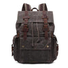 Retro Canvas Leather Waterproof Backpack 20 Litre-Canvas and Leather Backpack-Innovato Design-Gray-Innovato Design