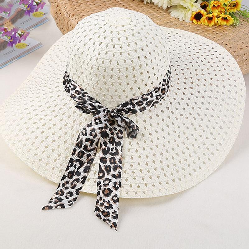 Foldable Floppy Wide Brim Straw Sun Hat with Bowknot-Hats-Innovato Design-Black-Innovato Design