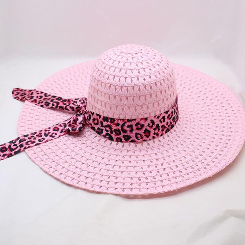 Foldable Floppy Wide Brim Straw Sun Hat with Bowknot-Hats-Innovato Design-Black-Innovato Design