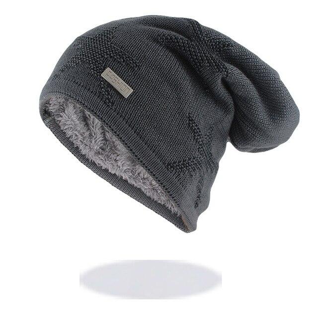 Geometric Star Pattern Wool Beanie, Bonnet or Knit Hat-Hats-Innovato Design-Gray-Innovato Design