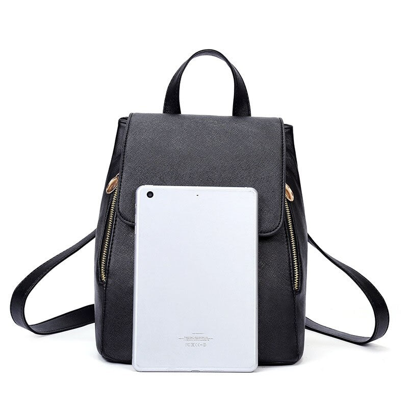 Small PU Leather Mini Backpack-Backpacks-Innovato Design-Light Blue-Innovato Design