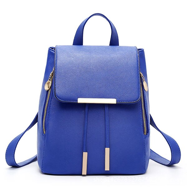 Small PU Leather Mini Backpack-Backpacks-Innovato Design-Blue-Innovato Design