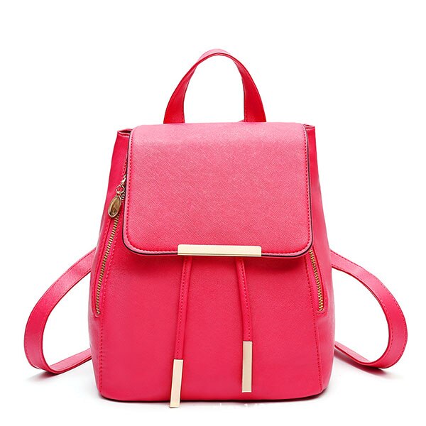 Small PU Leather Mini Backpack-Backpacks-Innovato Design-Red-Innovato Design