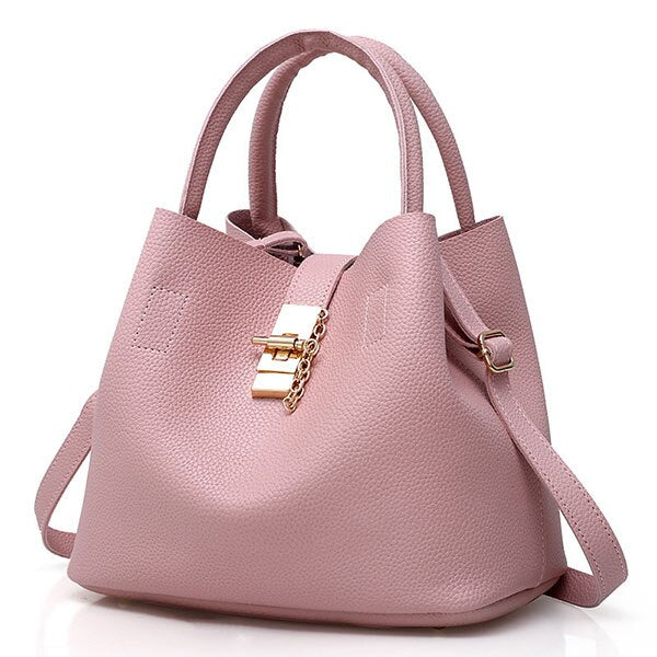 PU Leather Crossbody Bag and Handbag-Handbags-Innovato Design-Pink-Innovato Design