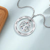 Personalized Family Tree Pendant Necklace with 9 Birthstones - InnovatoDesign
