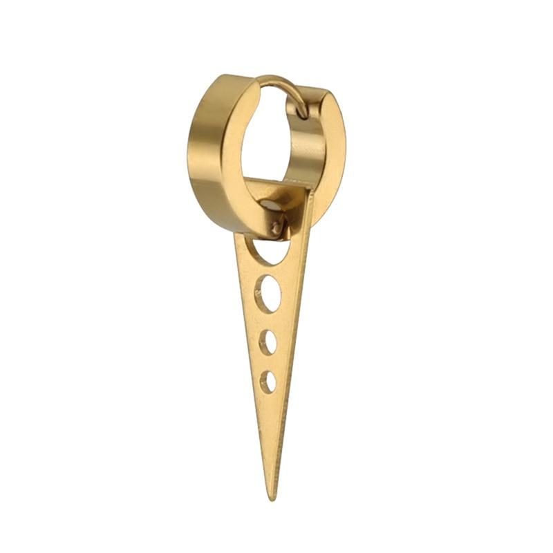 Titanium Steel Triangle Shape Earrings for Men-Earrings-Innovato Design-Gold-Innovato Design